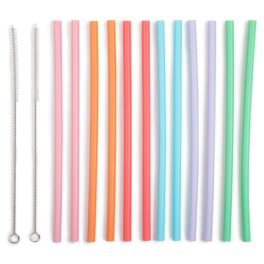 14-Piece Silicone Straw & Straw Cleaner Set S3
