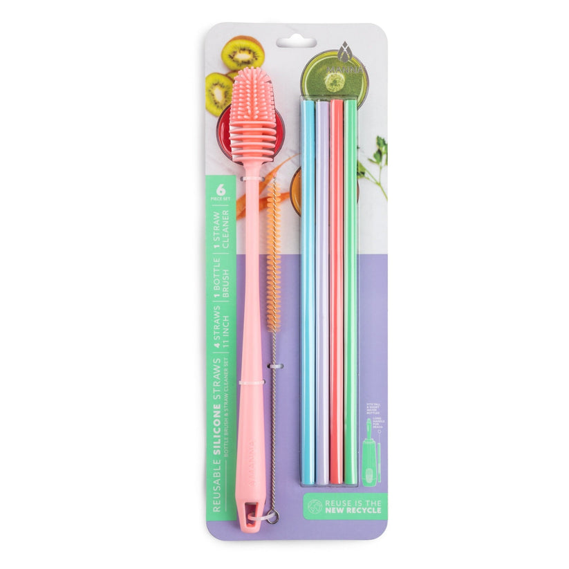 6-Piece Silicone Straw and Bottle Cleaner Set C5