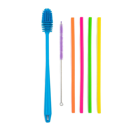6-Piece Silicone Straw and Bottle Cleaner Set M0
