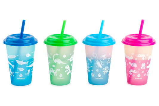 4-Piece Kid's Animals Color-Changing Cup Set S4